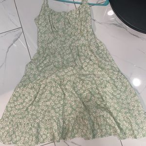 Sage green flower dress